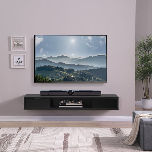 Criterion Air Wall Mount Entertainment Unit 1800mm Black Oak