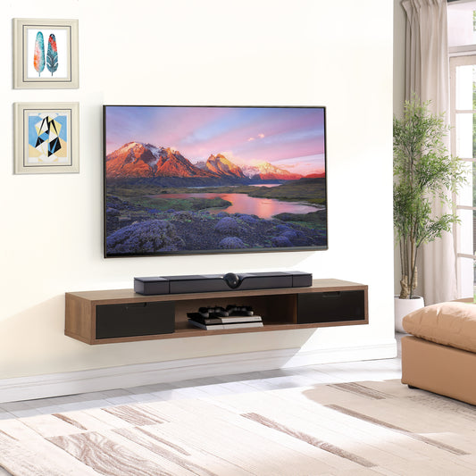 Criterion Air Wall Mount Entertainment Unit 1800mm Dark Oak