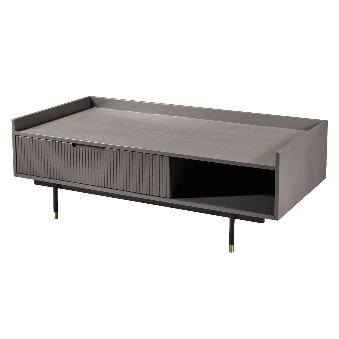 Criterion Bremer Coffee Table 1200mm Semi-Assembled, KSK Grey Wood Veneer
