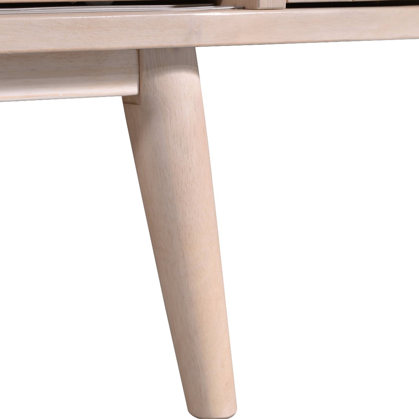 Criterion Jurien Entertainment Unit, TV Cabinet 1800mm Semi-Assembled, Solid Rubber Wood Construction Rattan and White Chocolate