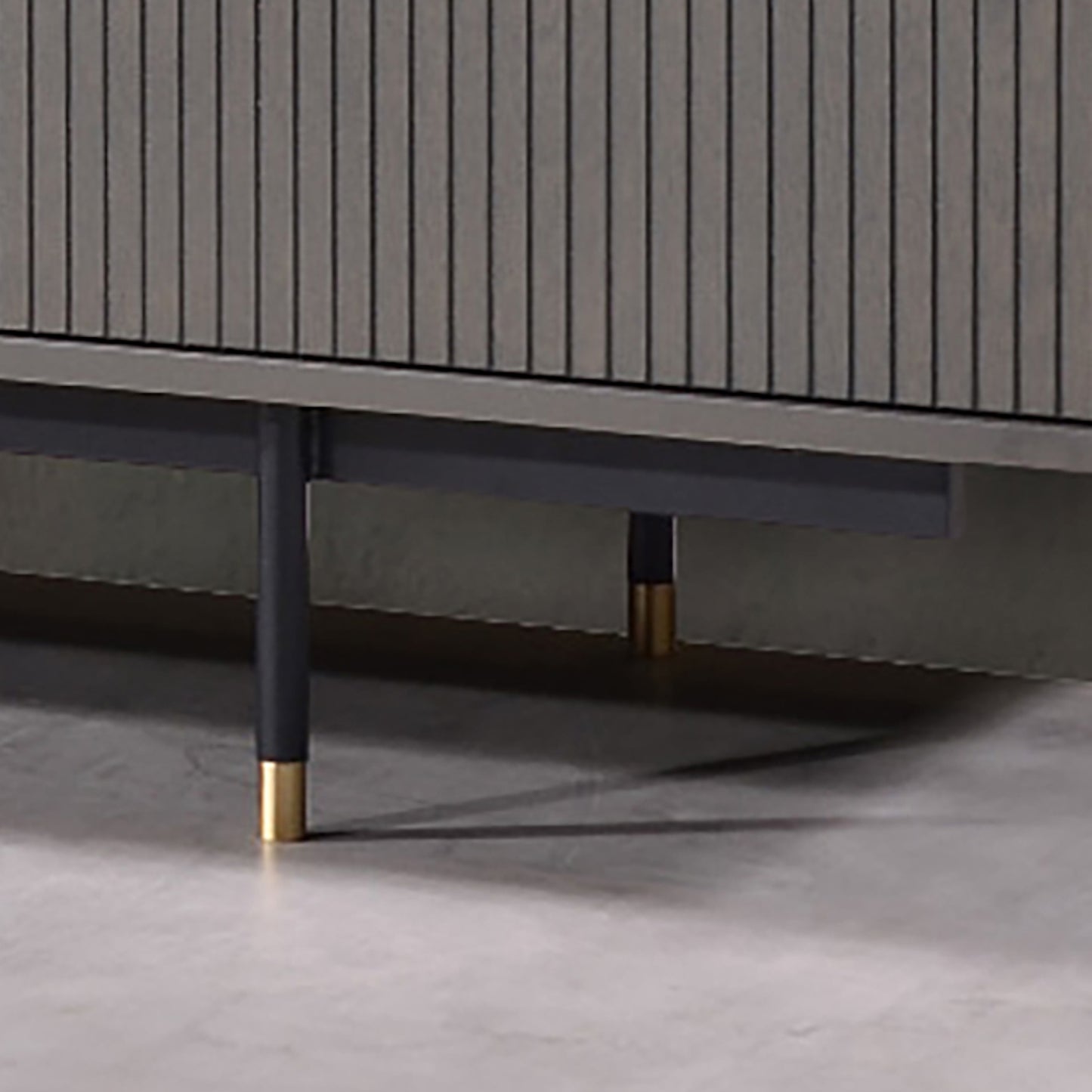 Criterion Bremer Entertainment Unit, TV Cabinet 1800mm Semi-Assembled, KSK Grey Wood Veneer