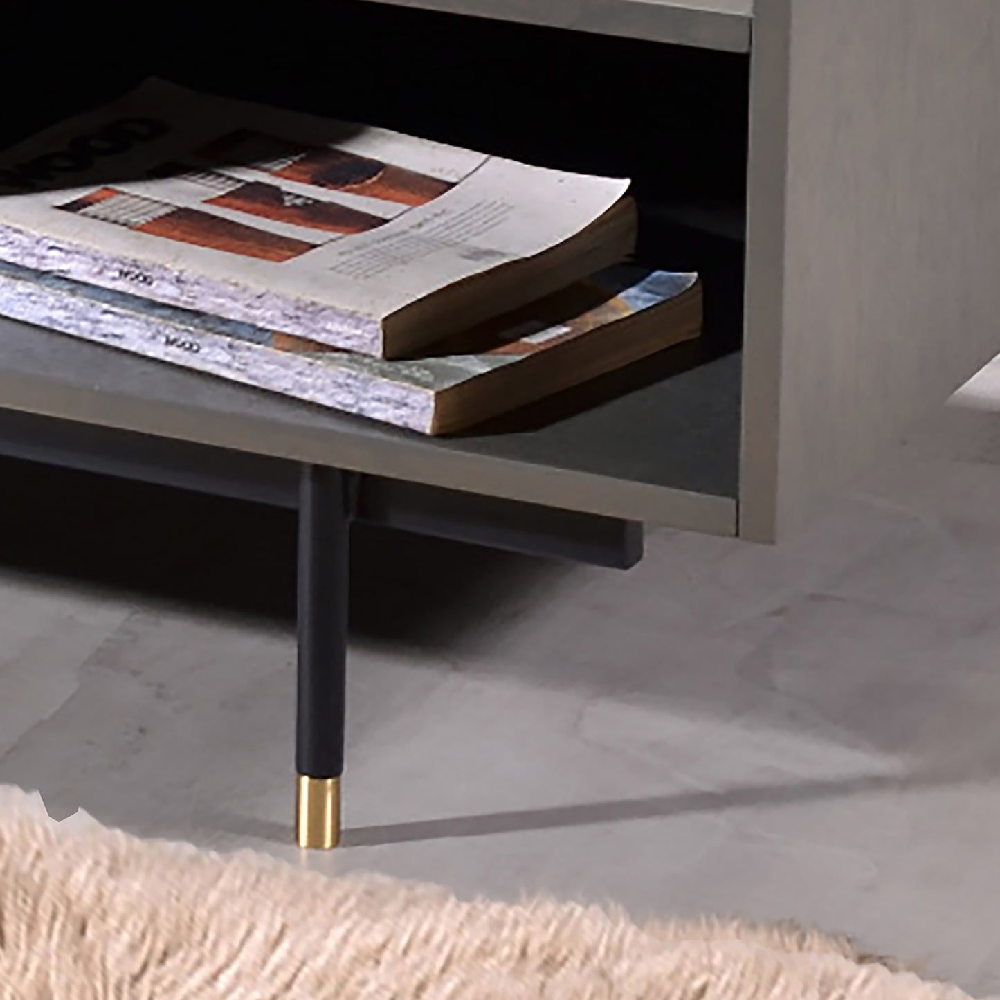 Criterion Bremer Coffee Table 1200mm Semi-Assembled, KSK Grey Wood Veneer