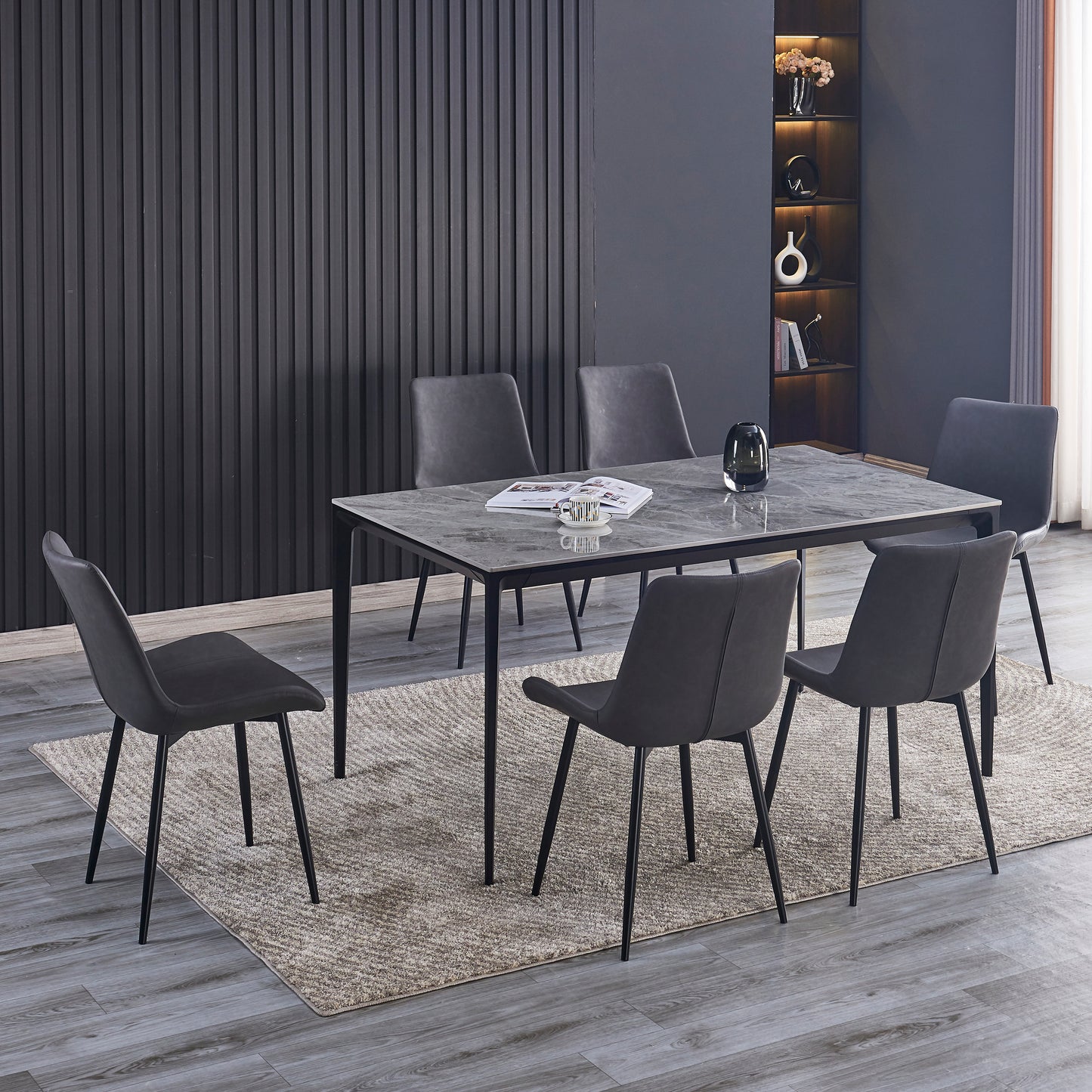 Criterion Cruz Dining Table 1500mm Mid Grey Sintered Stone