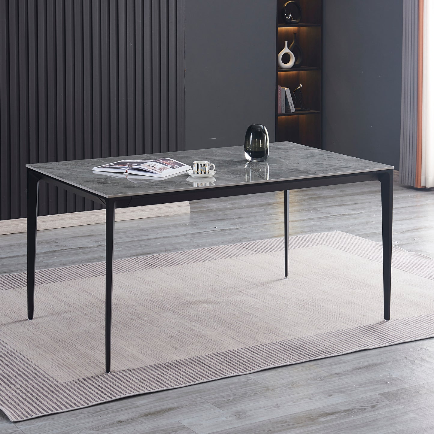 Criterion Cruz Dining Table 1500mm Mid Grey Sintered Stone