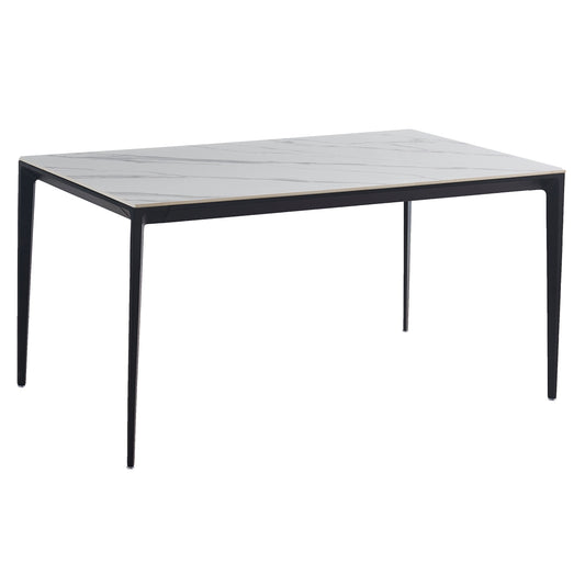 Criterion Cruz Dining Table 1500mm White Grey Sintered Stone