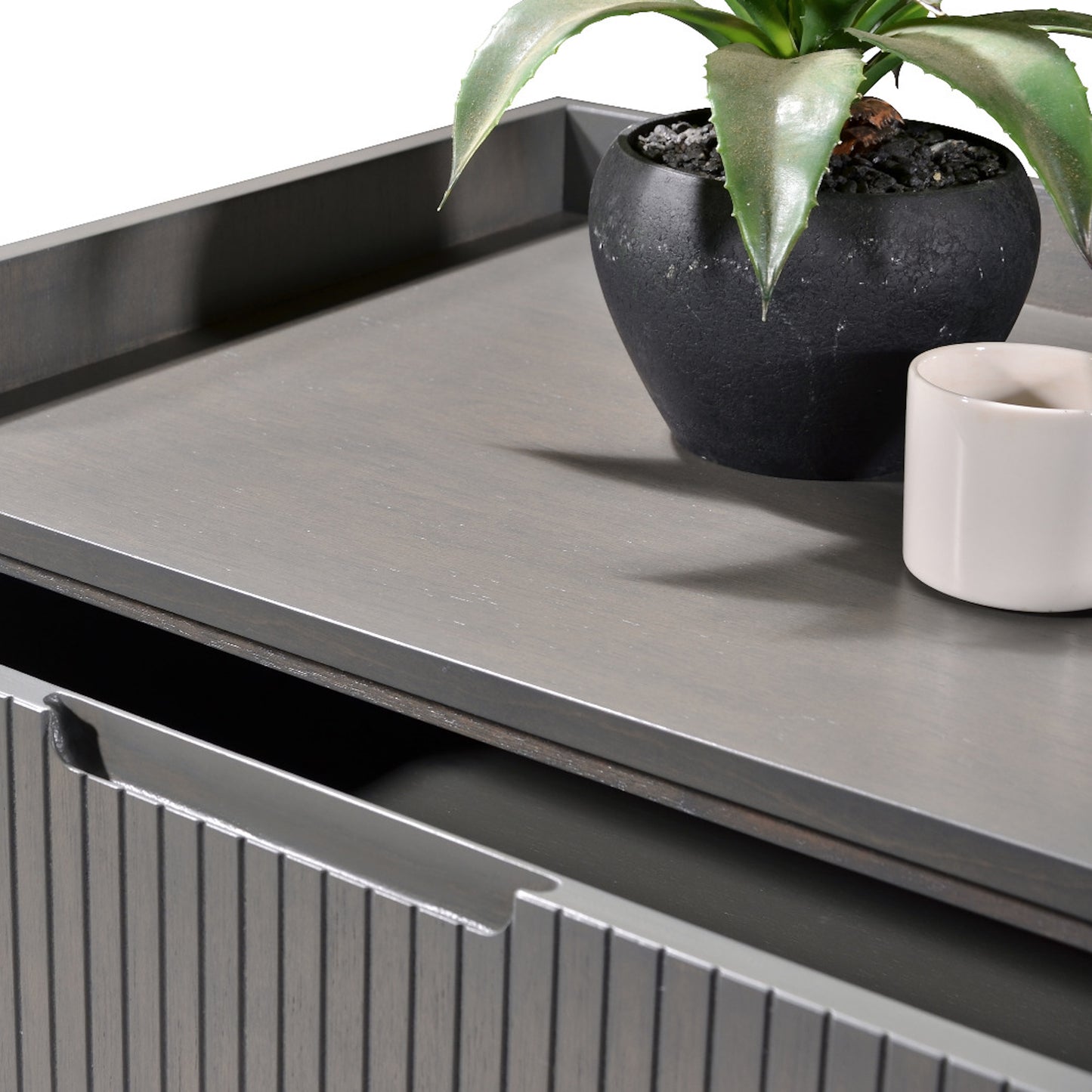 Criterion Bremer Coffee Table 1200mm Semi-Assembled, KSK Grey Wood Veneer