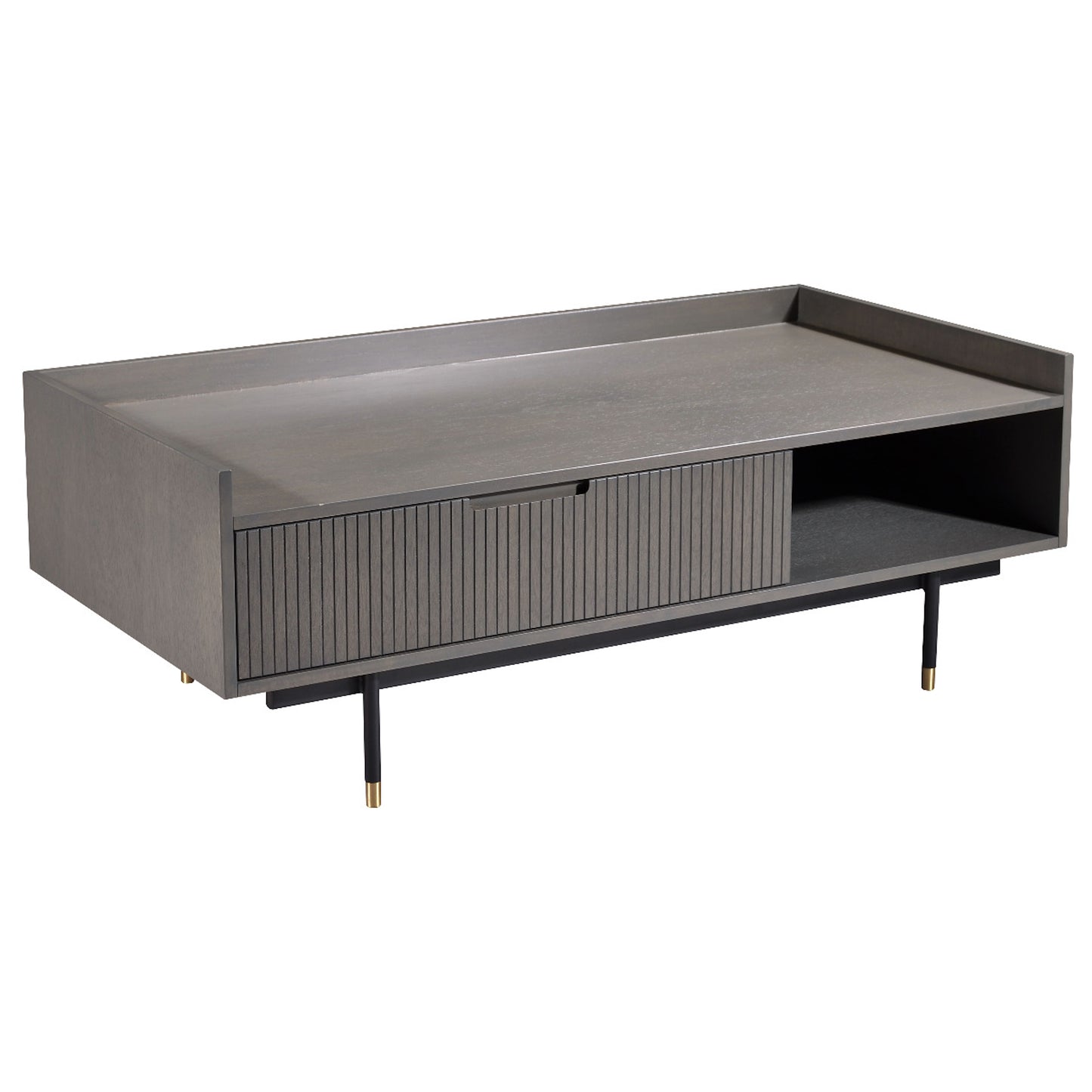 Criterion Bremer Coffee Table 1200mm Semi-Assembled, KSK Grey Wood Veneer