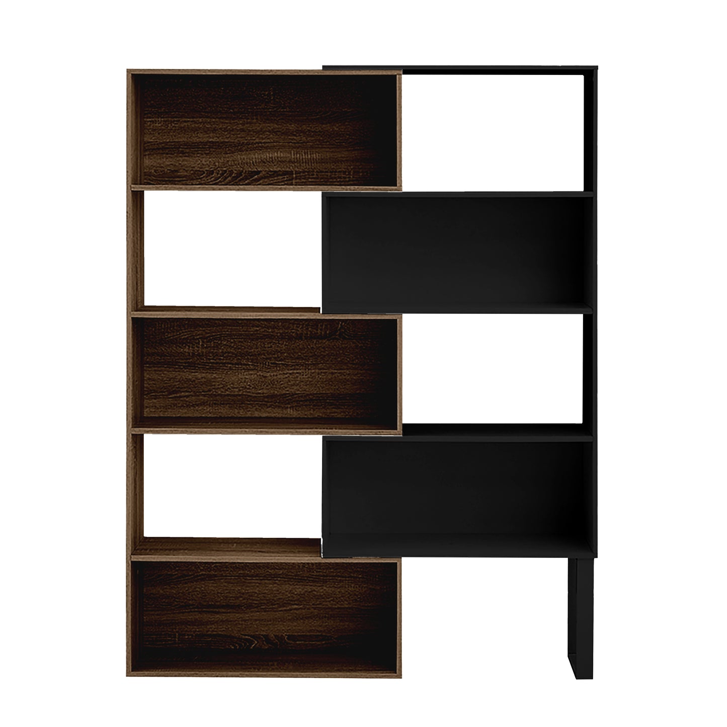 Criterion Accord Bookcase 1800mm Dark Oak Black