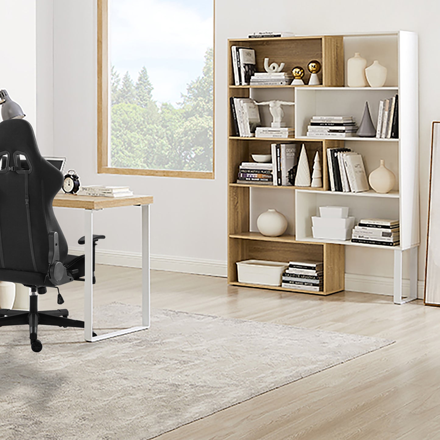 Criterion Accord Bookcase 1800mm Oak White