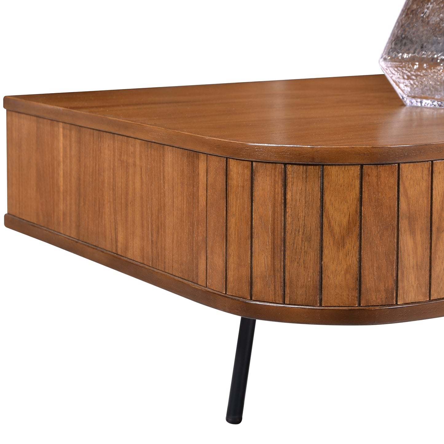 Criterion Albany Coffee Table 1200mm Semi-Assembled, Powder Coated Steel Legs Dark Ash