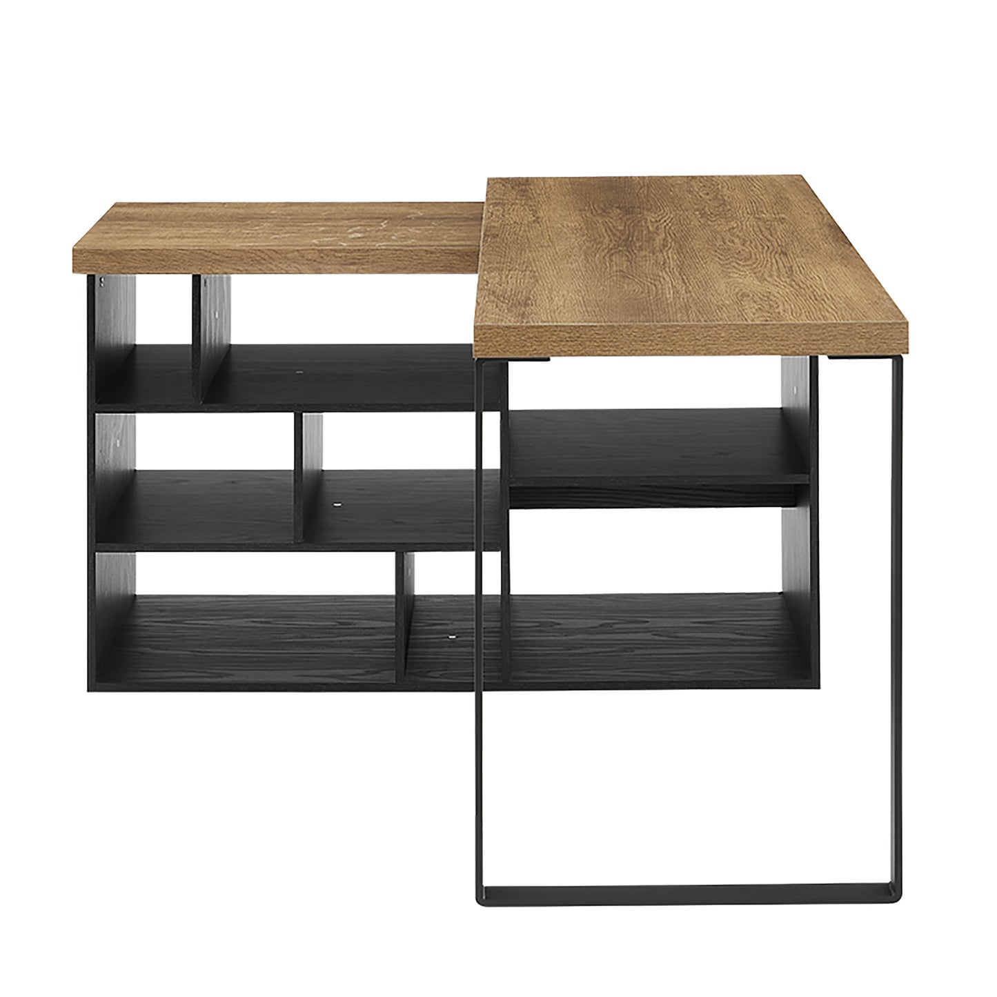 Criterion Aspire Desk Adjustable Return 1500mm Dark Oak Black