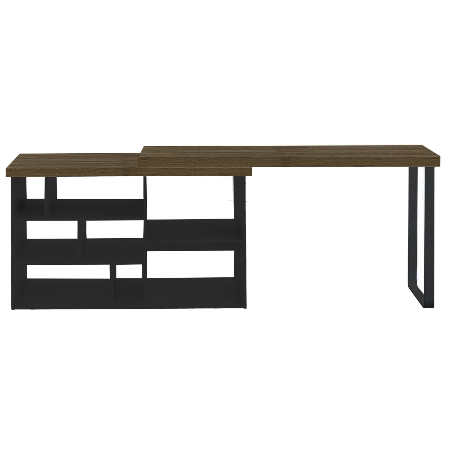 Criterion Aspire Desk Adjustable Return 1500mm Dark Oak Black