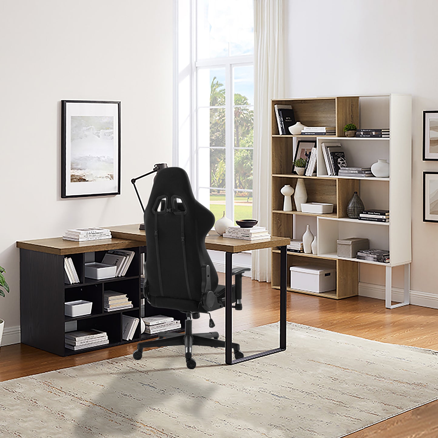 Criterion Aspire Desk Adjustable Return 1500mm Dark Oak Black