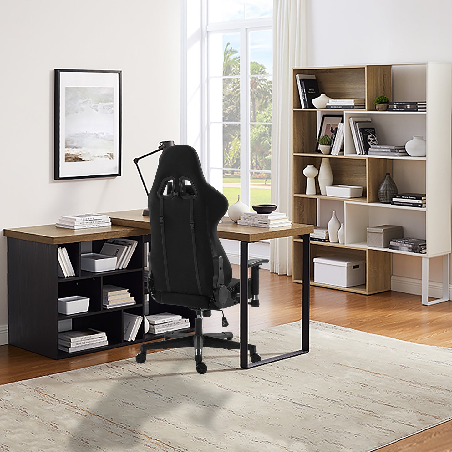Criterion Aspire Desk Adjustable Return 1500mm Dark Oak Black