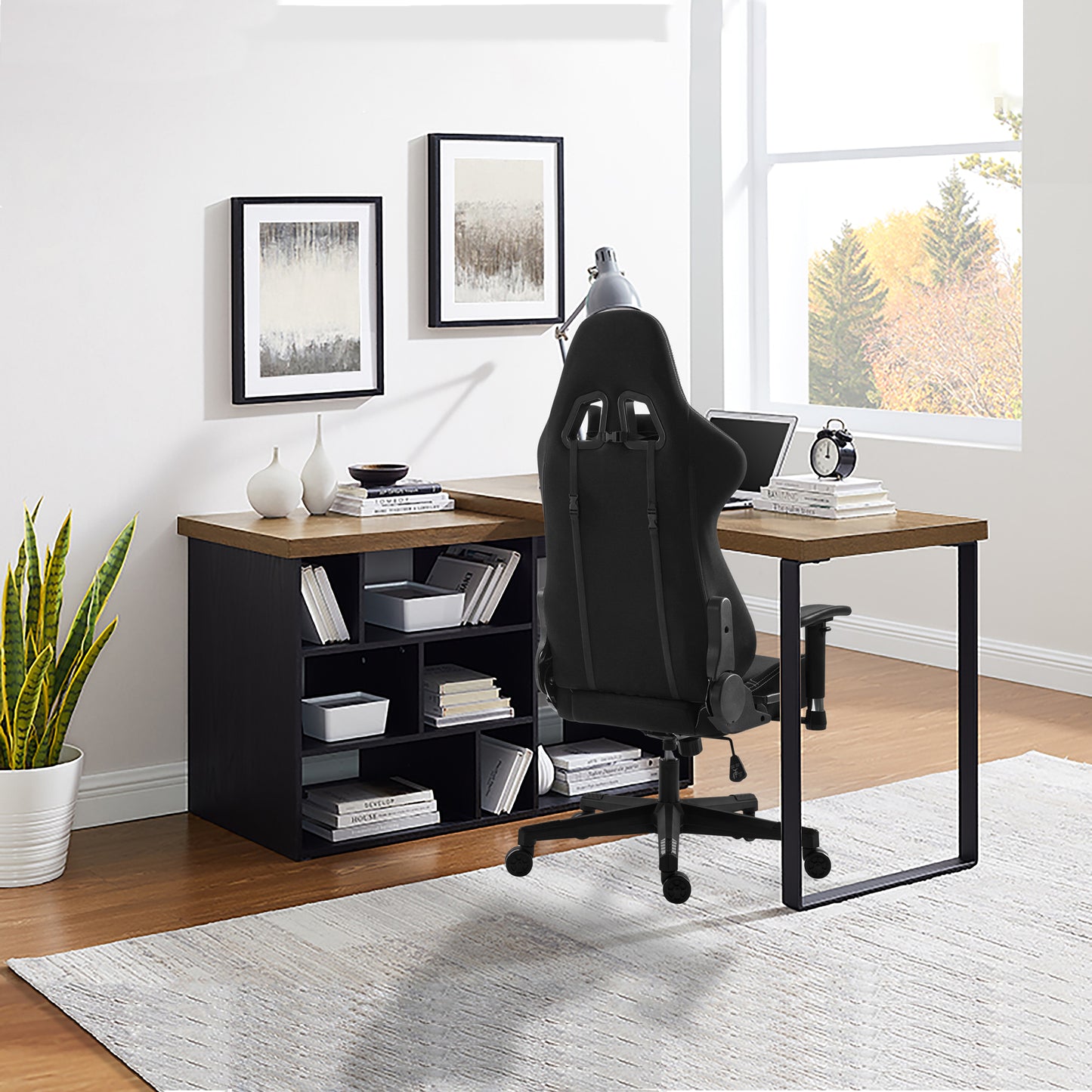 Criterion Aspire Desk Adjustable Return 1500mm Dark Oak Black