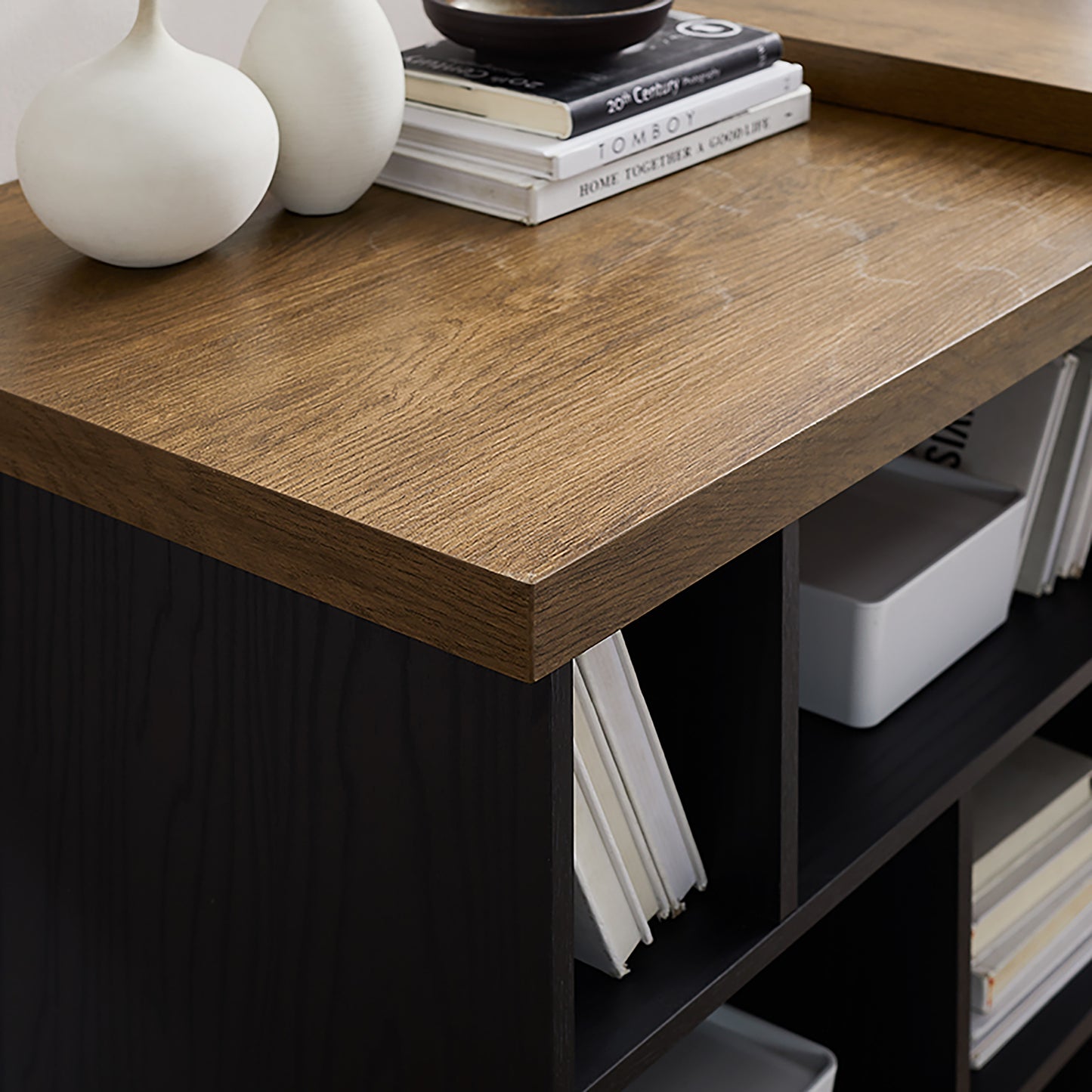 Criterion Aspire Desk Adjustable Return 1500mm Dark Oak Black