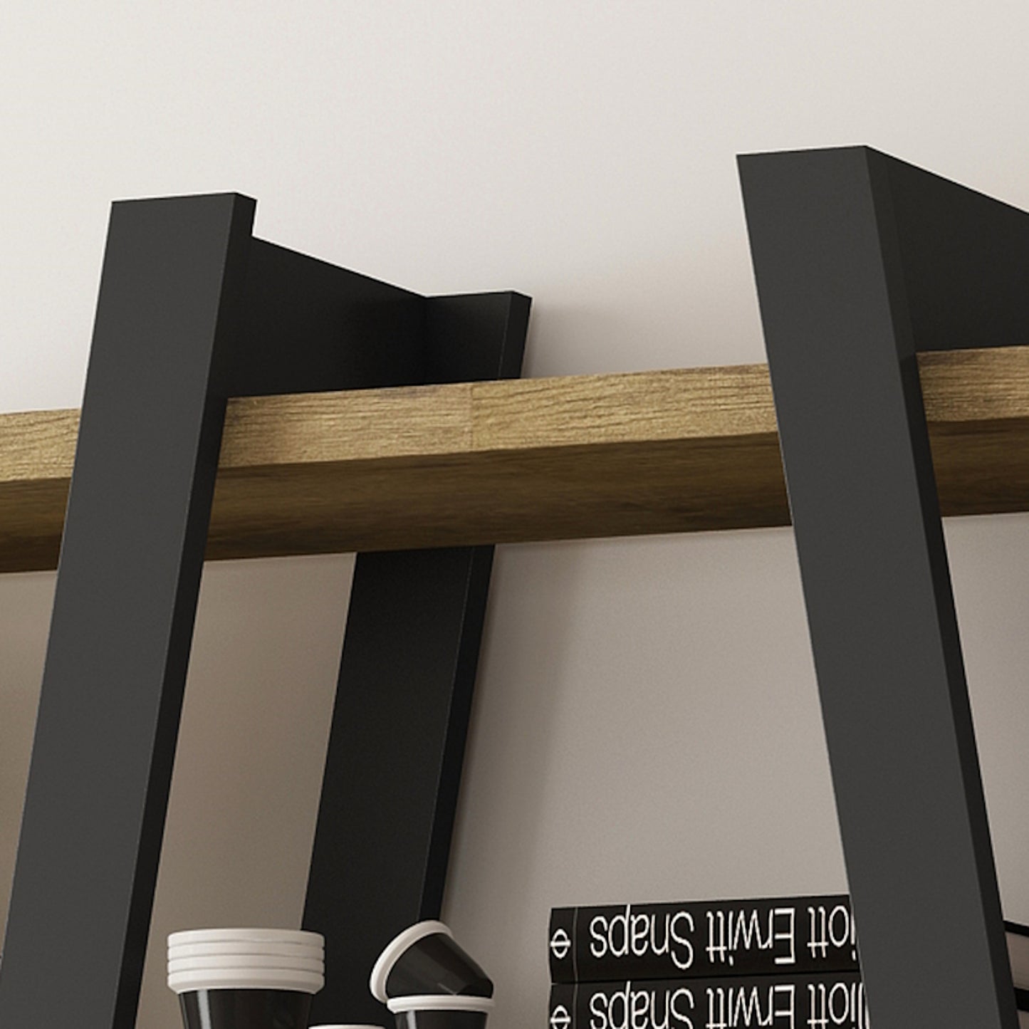 Criterion Banksia Bookcase 1800mm Dark Oak Black