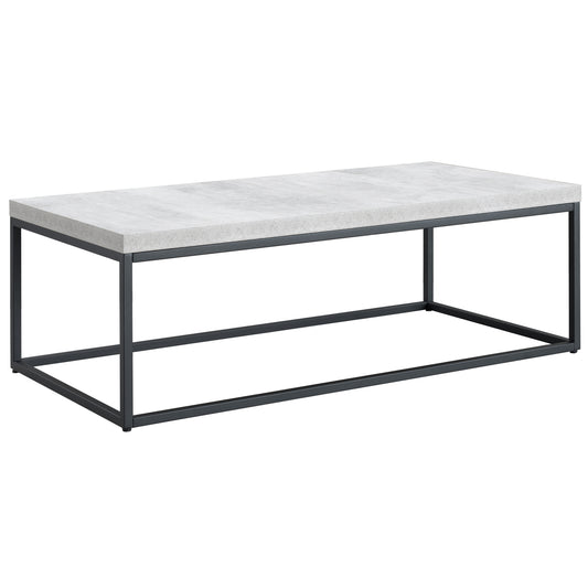 Criterion Chryzler Coffee Table 1200mm Metal Frame, Cement Look