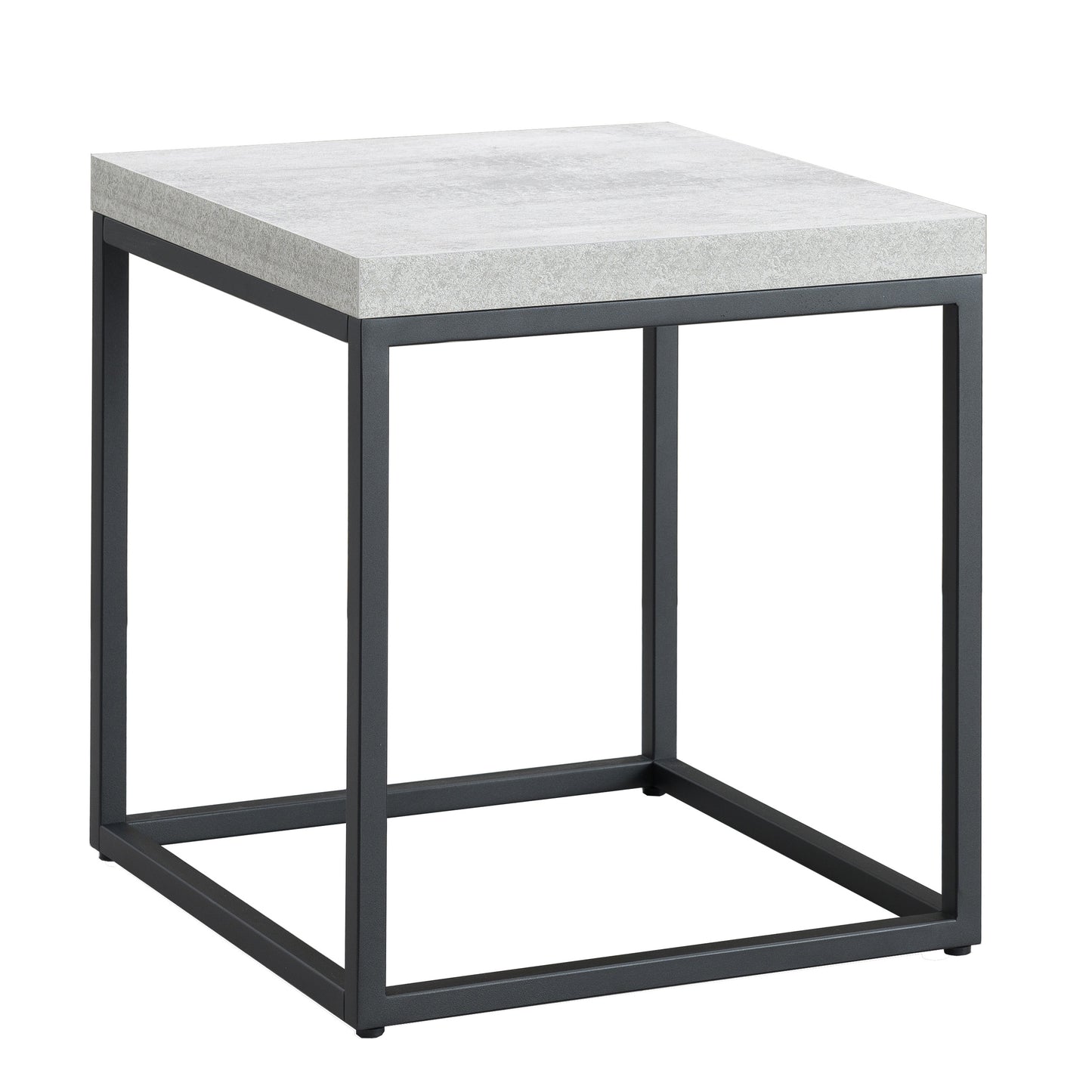 Criterion Chryzler End Table 450mm Metal Frame, Cement Look