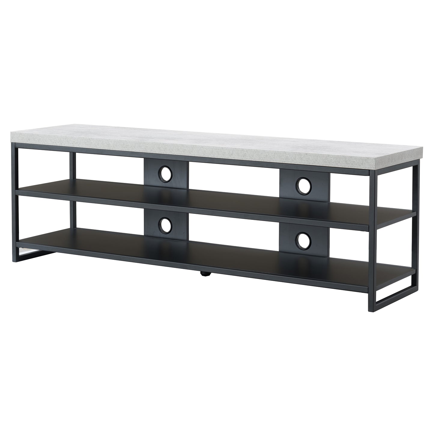 Criterion Chryzler Entertainment Unit, TV Cabinet 1500mm Metal Frame, Cement Look