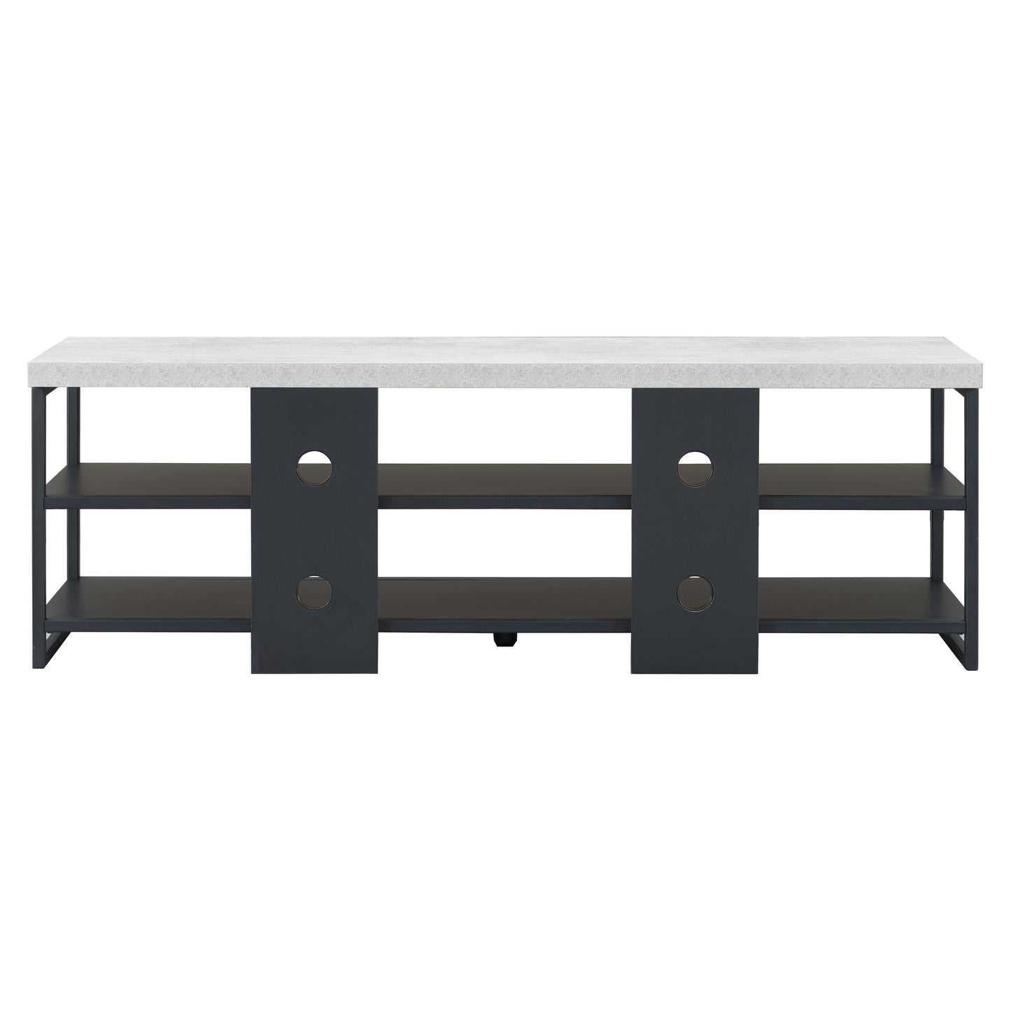 Criterion Chryzler Entertainment Unit, TV Cabinet 1500mm Metal Frame, Cement Look