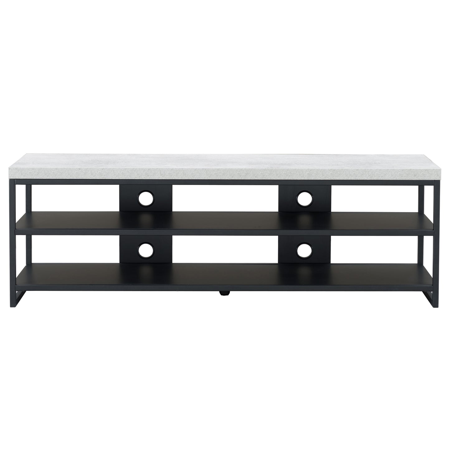 Criterion Chryzler Entertainment Unit, TV Cabinet 1500mm Metal Frame, Cement Look