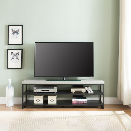 Criterion Chryzler Entertainment Unit, TV Cabinet 1500mm Metal Frame, Cement Look