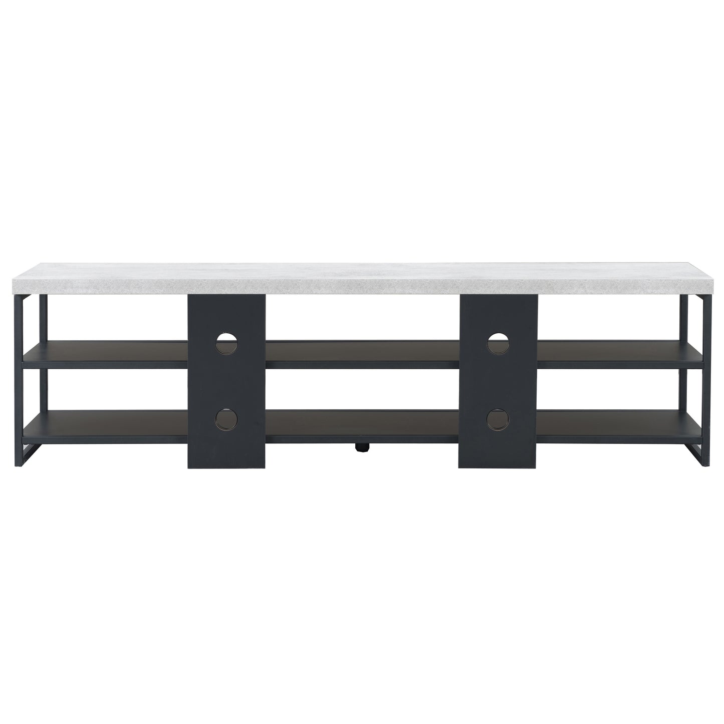 Criterion Chryzler Entertainment Unit, TV Cabinet 1800mm Metal Frame, Cement Look