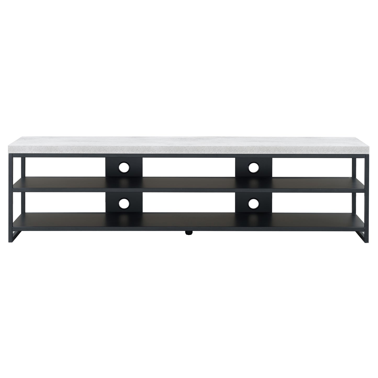 Criterion Chryzler Entertainment Unit, TV Cabinet 1800mm Metal Frame, Cement Look