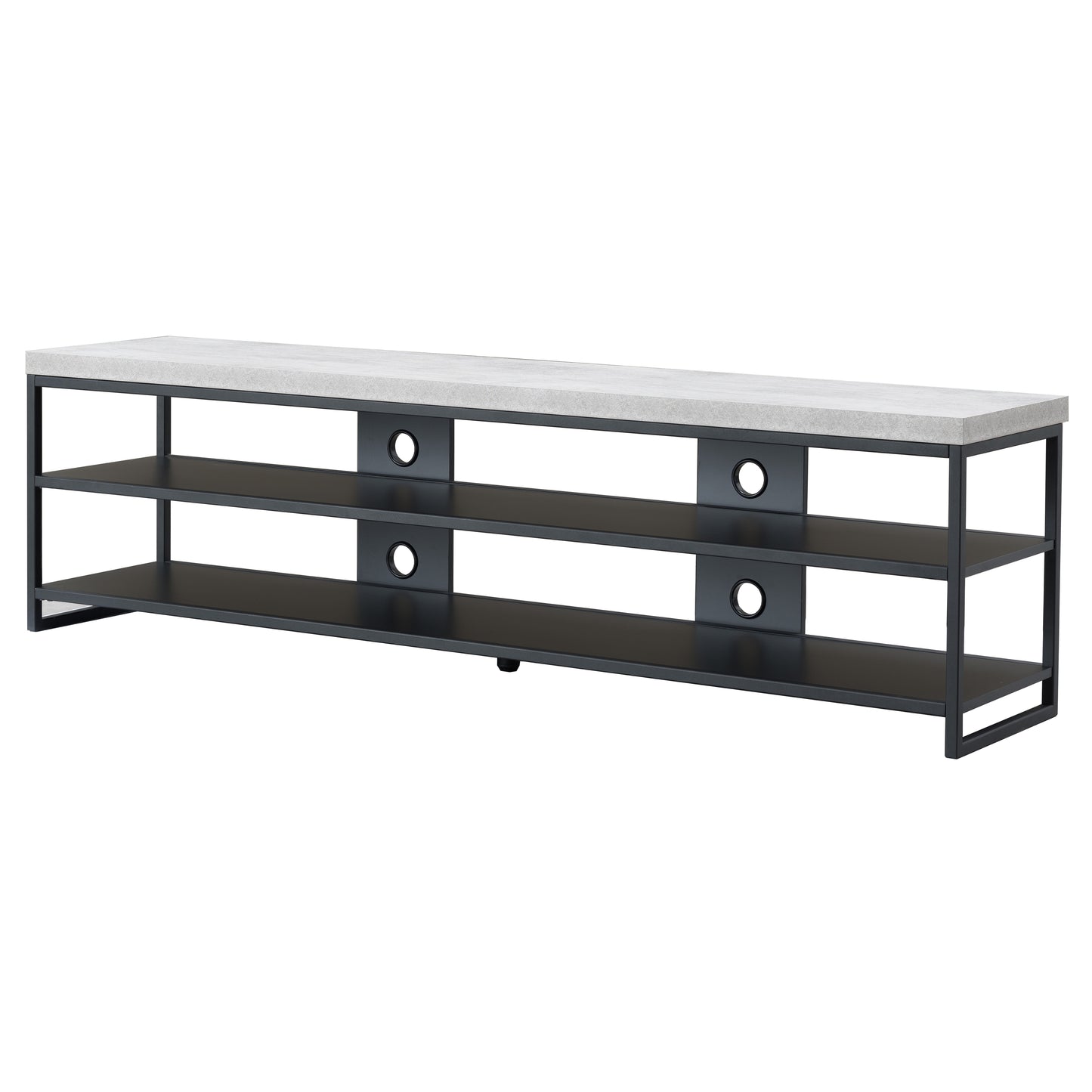 Criterion Chryzler Entertainment Unit, TV Cabinet 1800mm Metal Frame, Cement Look