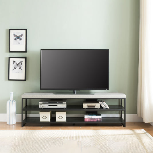 Criterion Chryzler Entertainment Unit, TV Cabinet 1800mm Metal Frame, Cement Look