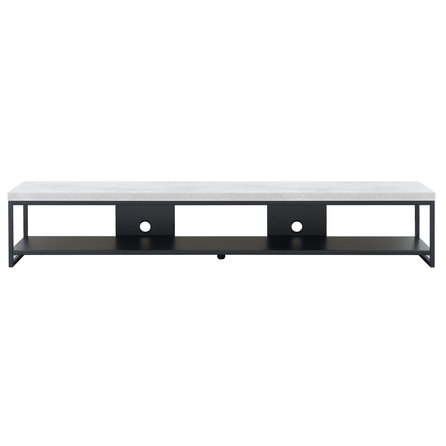 Criterion Chryzler Low Line Entertainment Unit 2000mm Metal Frame, Cement Look