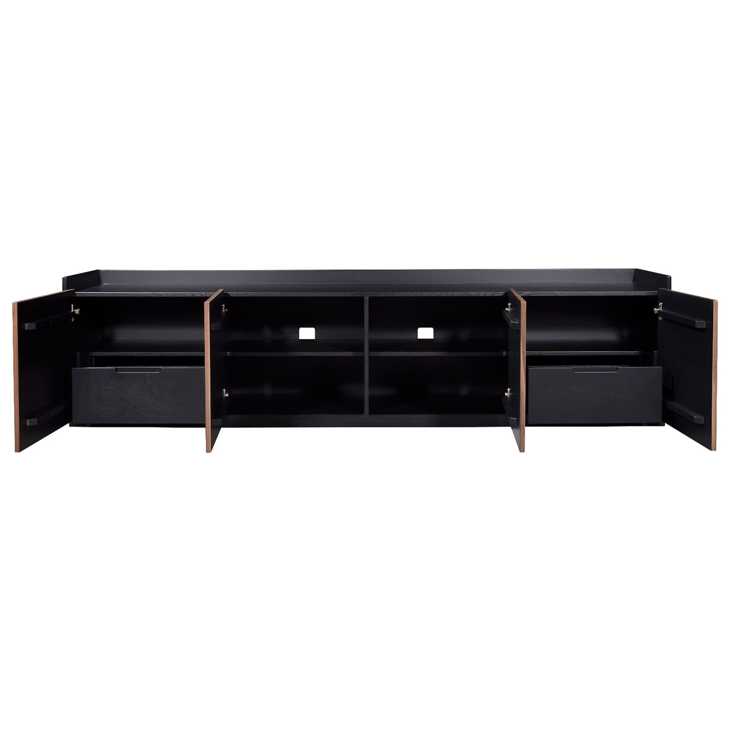 Criterion Coogee Entertainment Unit, TV Cabinet 2100mm Assembled Ash and Walnut Wood Veneer