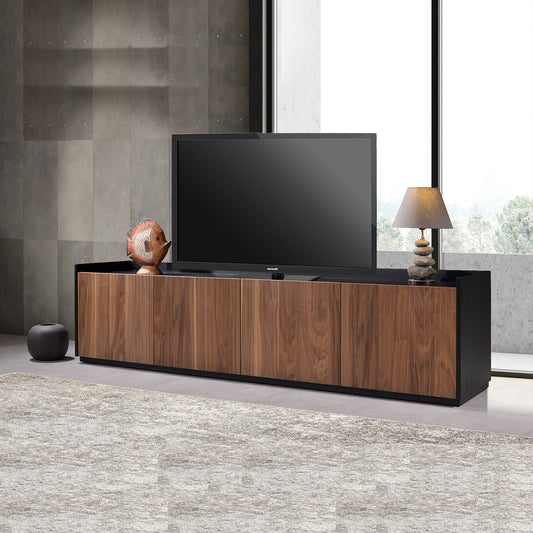 Criterion Coogee Entertainment Unit, TV Cabinet 2100mm Assembled Ash and Walnut Wood Veneer