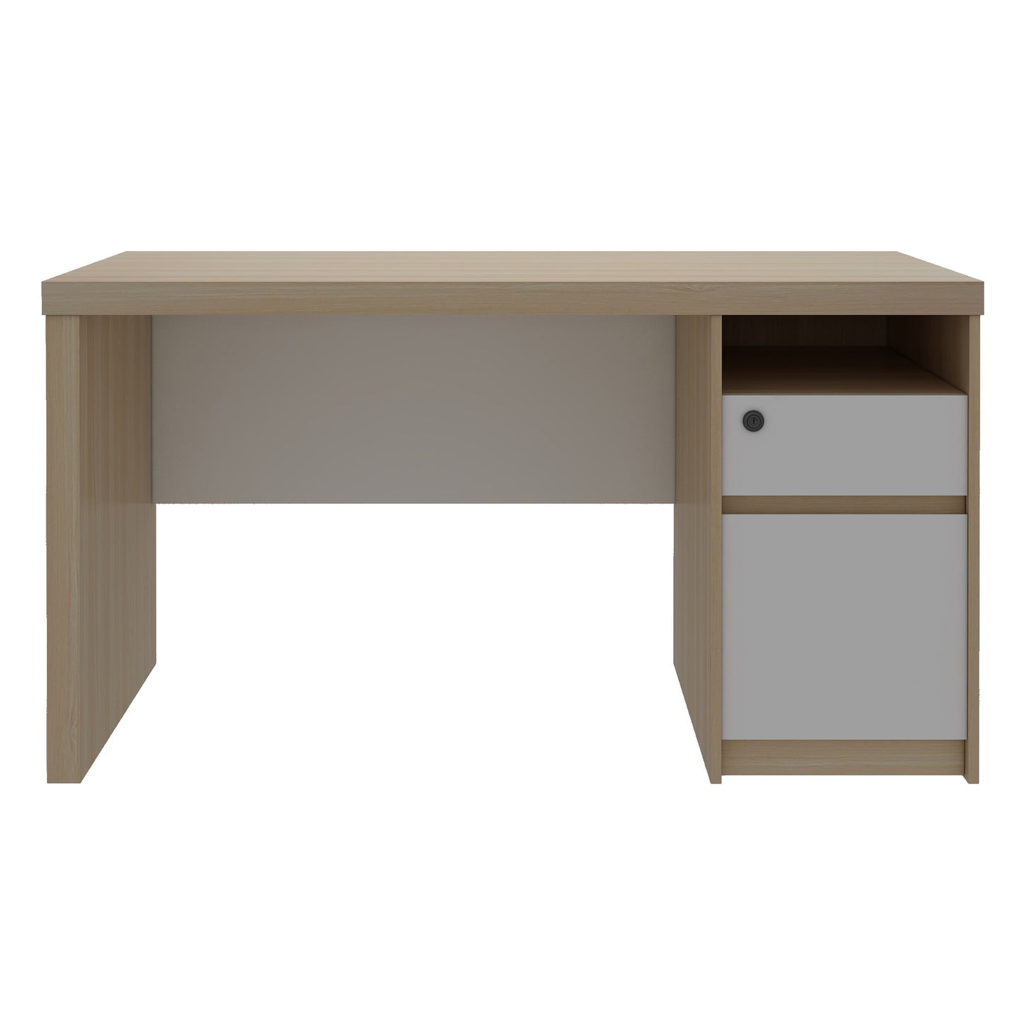 Criterion Lucy Desk 1400mm Oak White Right Hand Storage