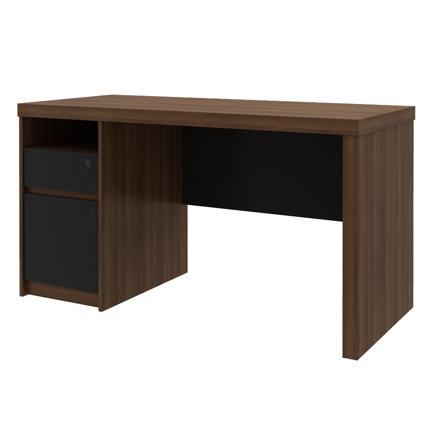 Criterion Lucy Desk 1400mm Walnut Grey Left Hand Storage