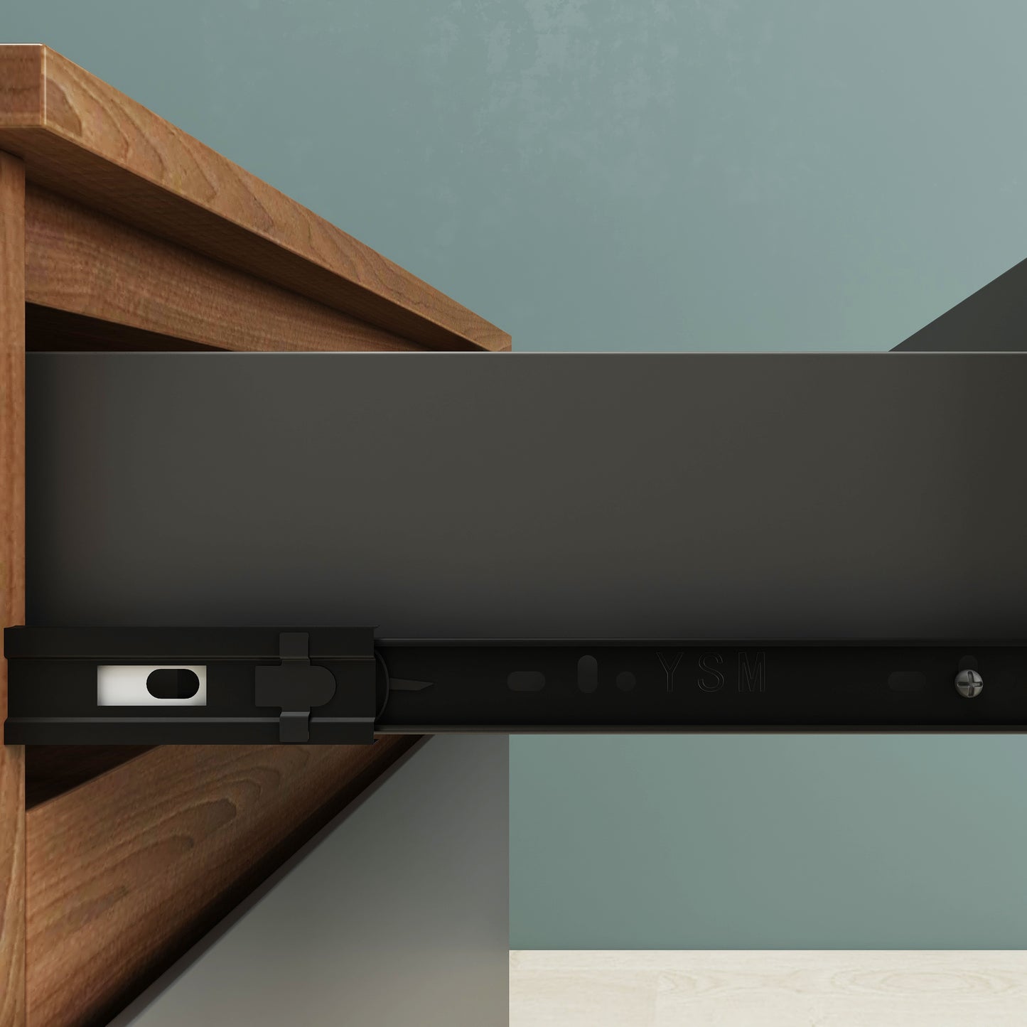 Criterion Lucy Desk 1400mm Walnut Grey Left Hand Storage