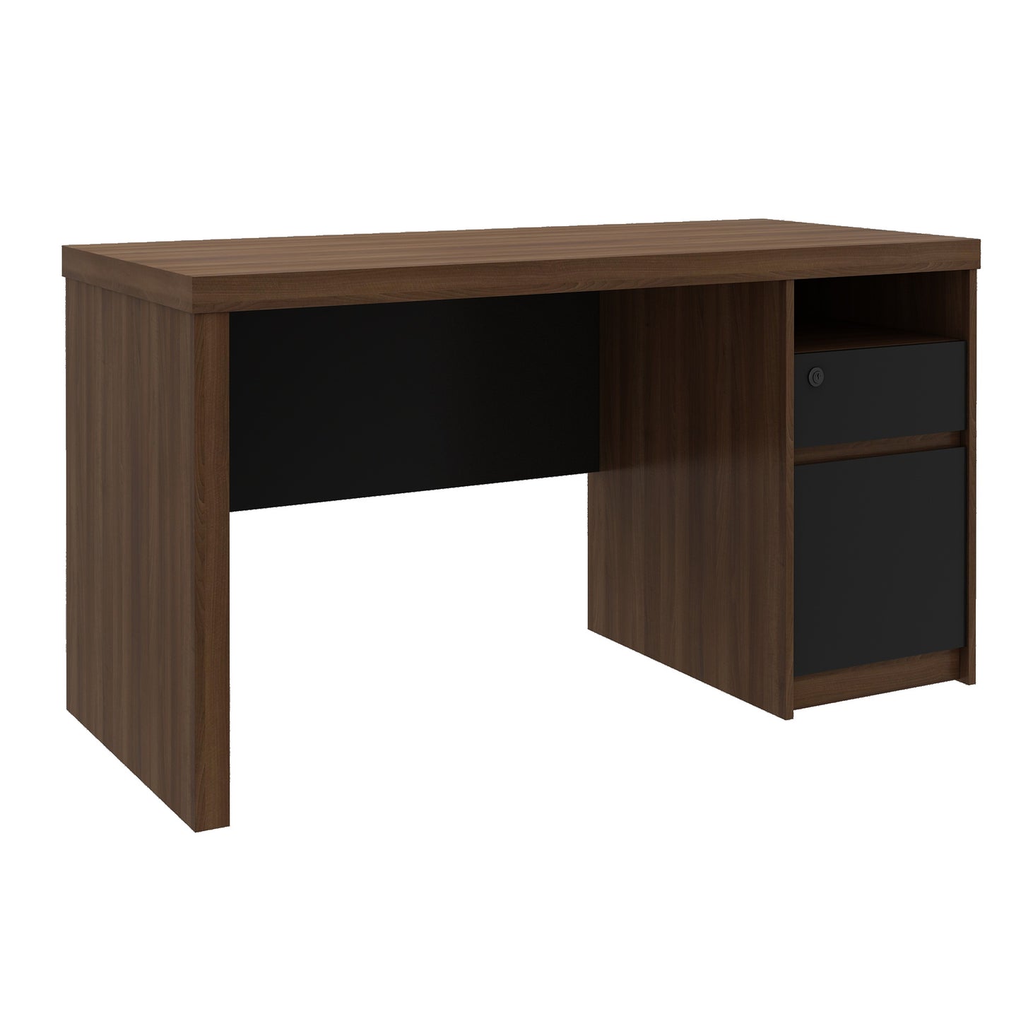 Criterion Lucy Desk 1400mm Walnut Grey Right Hand Storage