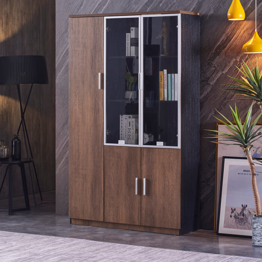 Criterion Mentor Executive Wall Unit 2000mm Dark Oak Black