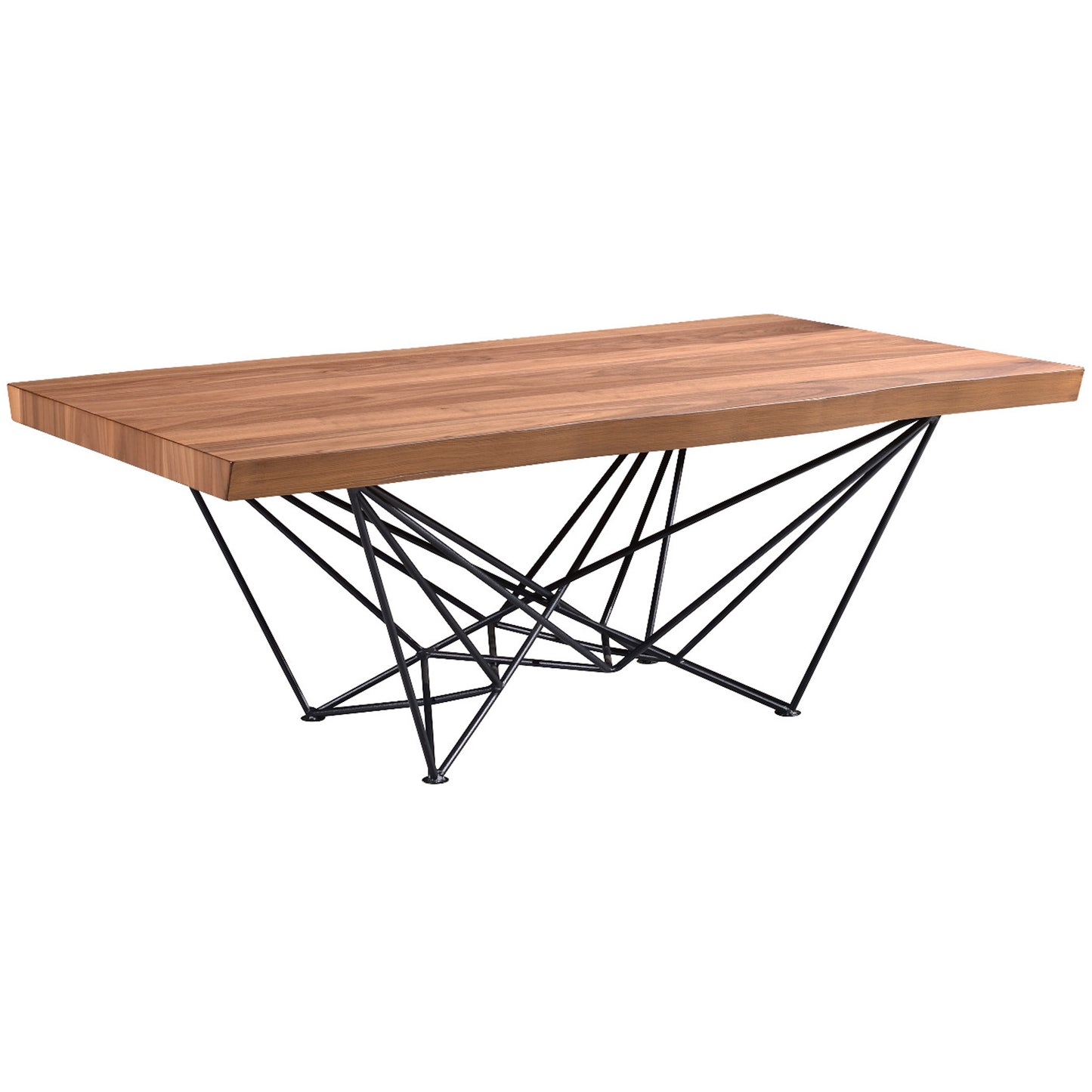 Criterion Onslow Coffee Table 1200mm Semi-Assembled, Powder Coated Steel Legs Natural Walnut