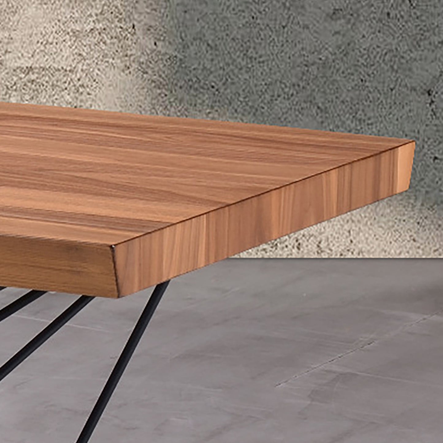 Criterion Onslow Coffee Table 1200mm Semi-Assembled, Powder Coated Steel Legs Natural Walnut