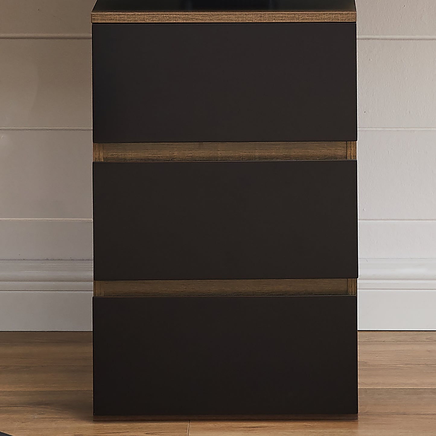 Criterion Vibe Desk Adjustable Return/Desk 1500mm Dark Oak Black