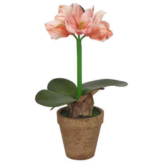Criterion Artificial Potted Peach Flower 400mm