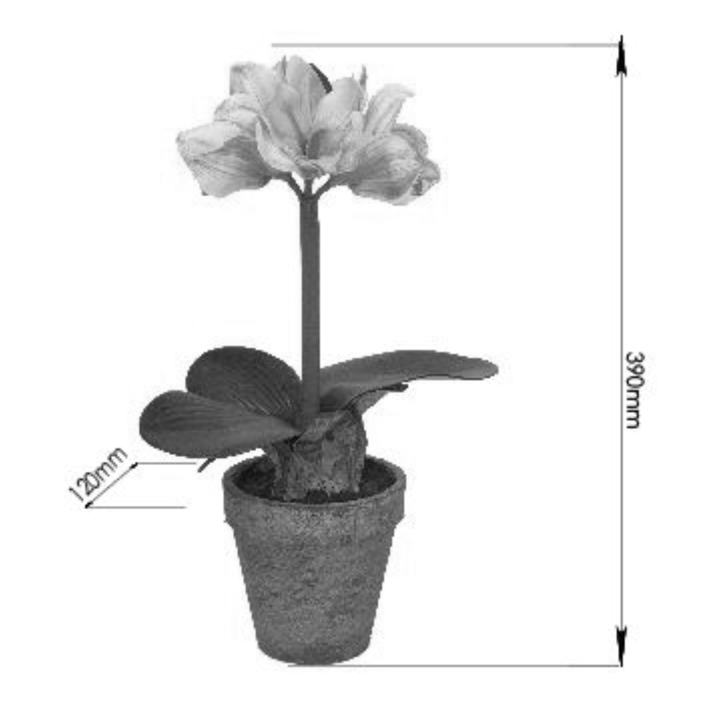 Criterion Artificial Potted Peach Flower 400mm