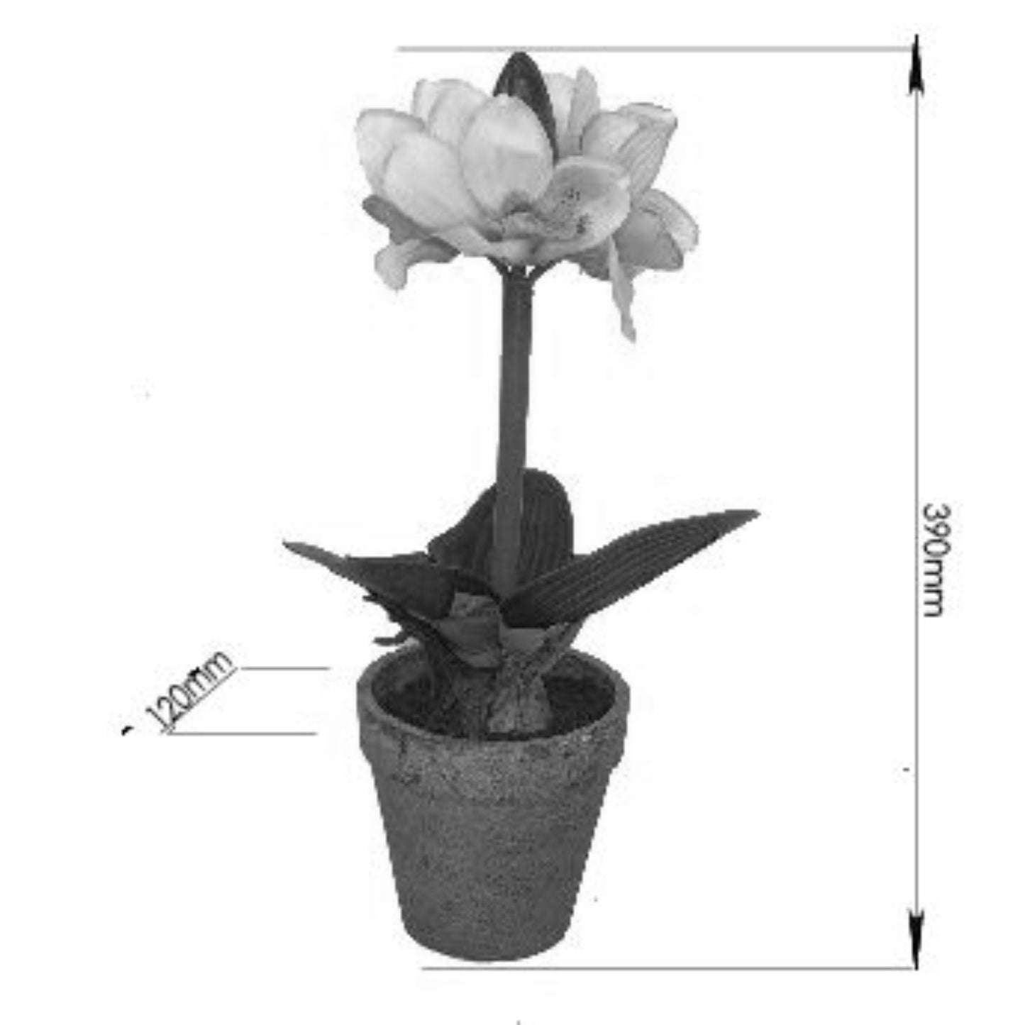 Criterion Artificial Potted Pink Flower 400mm
