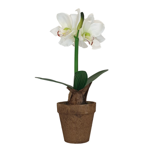Criterion Artificial Potted White Flower 400mm