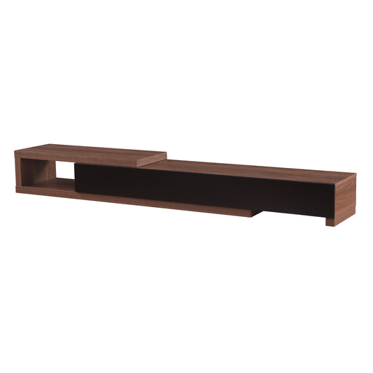 Criterion Durham Extendable TV Unit, Entertainment Cabinet, 190cm Low Line Dark Oak