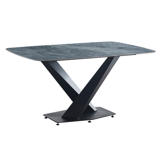 Criterion Element Dining Table 1600mm Mid Grey Sintered Stone