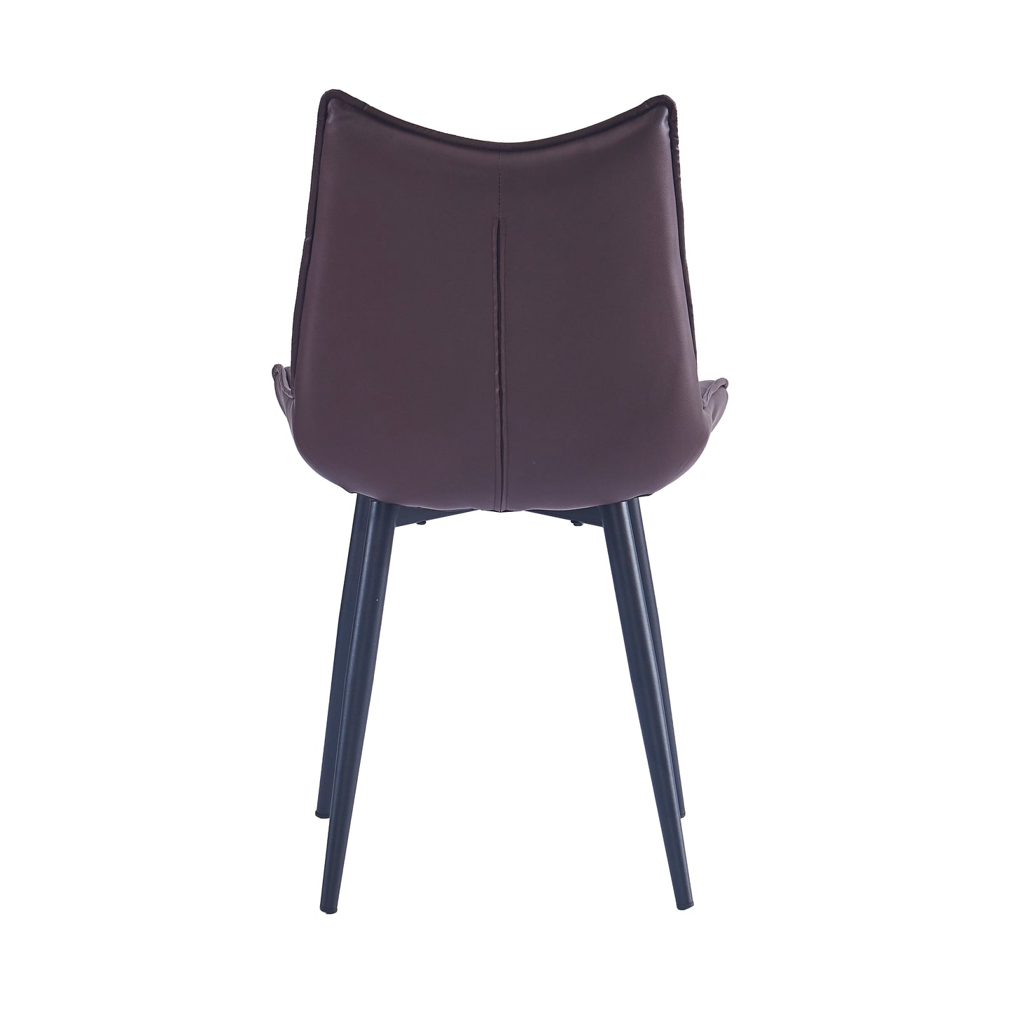 Criterion Jett Dining Chair 830mm PU Leather Cushioned Seat, Carbon Steel Frame Brown