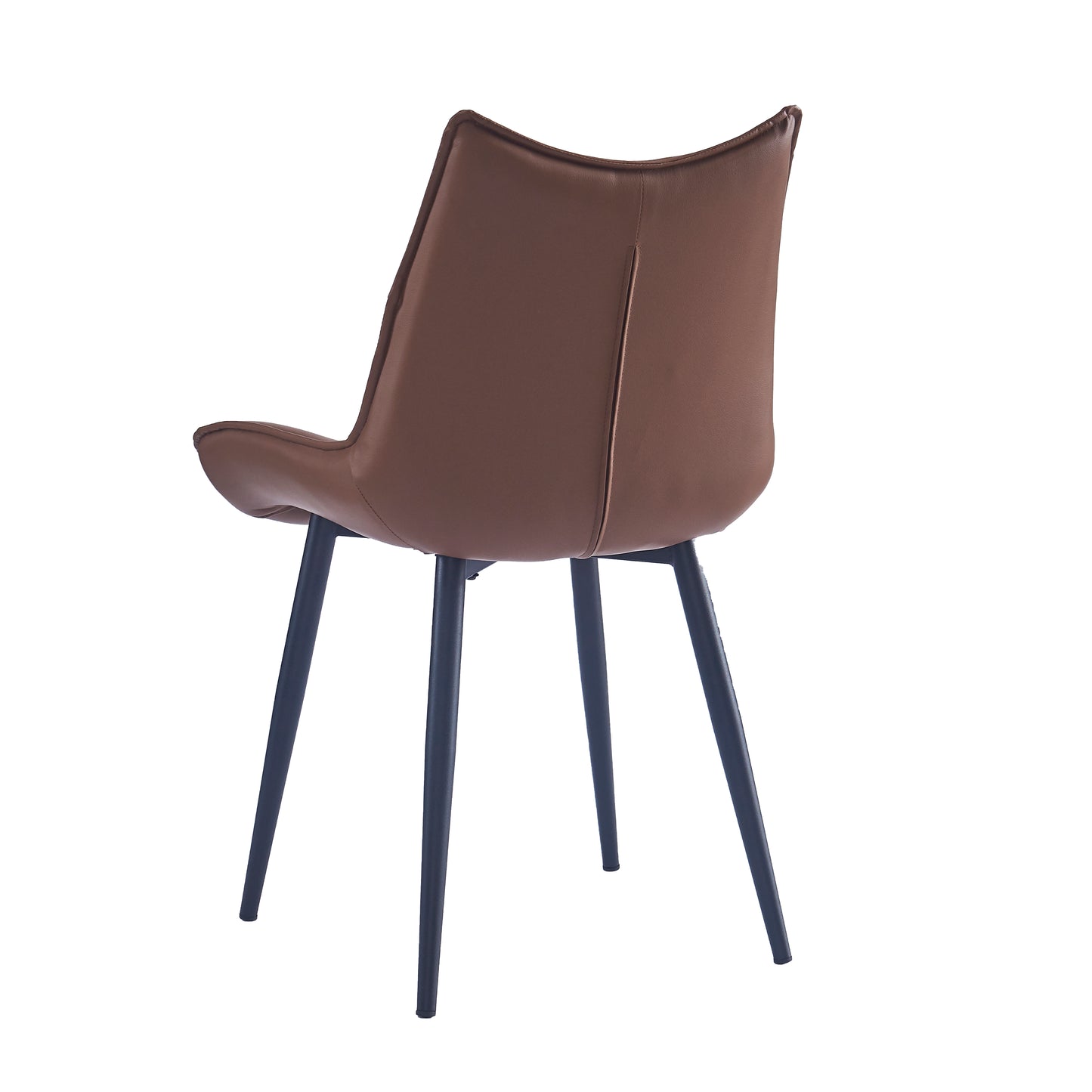 Criterion Jett Dining Chair 830mm PU Leather Cushioned Seat, Carbon Steel Frame Coffee